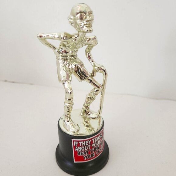 Gag Gift Old Person Statue/Trophy "If they tease you about your age..." - Picture 1 of 10